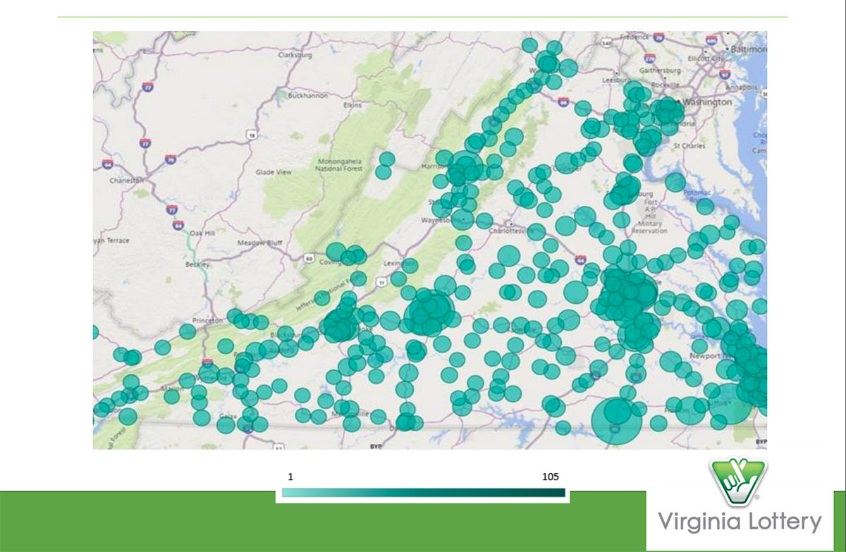 over 6,000 skill games exist along popular routes in Virginia