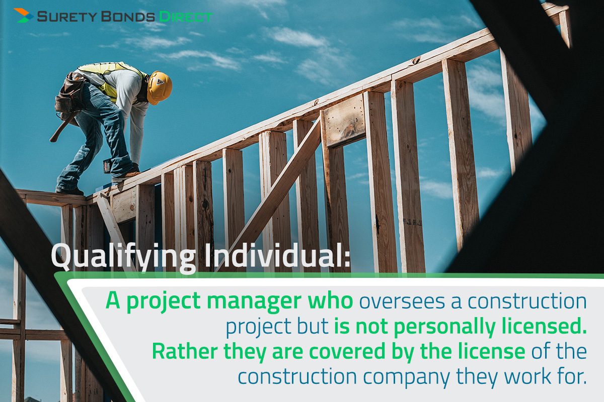 A project manager who oversees a construction project bus it not personally licensed. They are covered by the construction companies license.