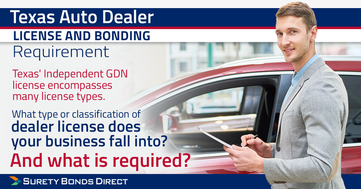 Texas Auto Dealer License And Bond Requirement