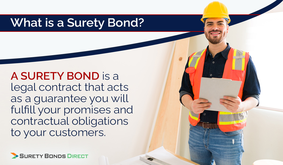 A surety bond is a legal contract that acts as a guarantee you will fulfill your promises and contractual obligations to your customers.