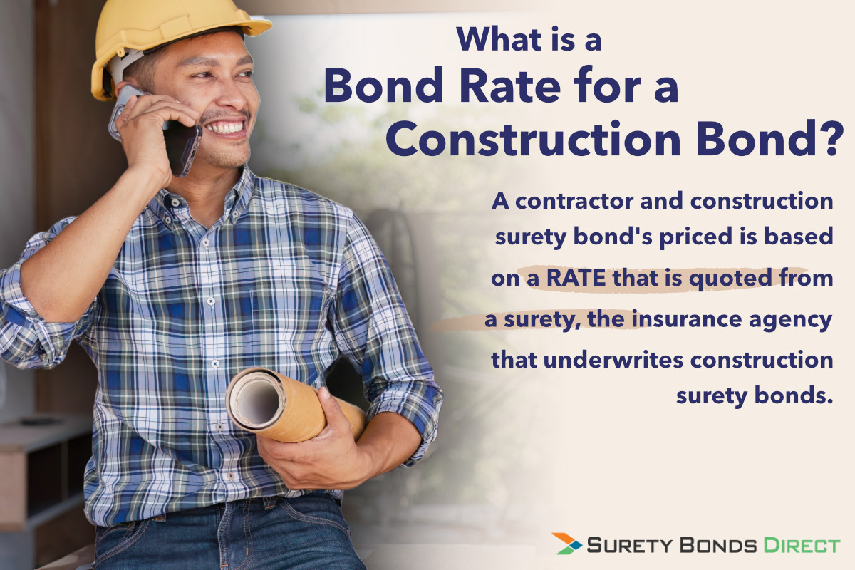 A contractor or construction surety bond is priced on a rate that is quoted from a surety. This rate will determined the price you pay.