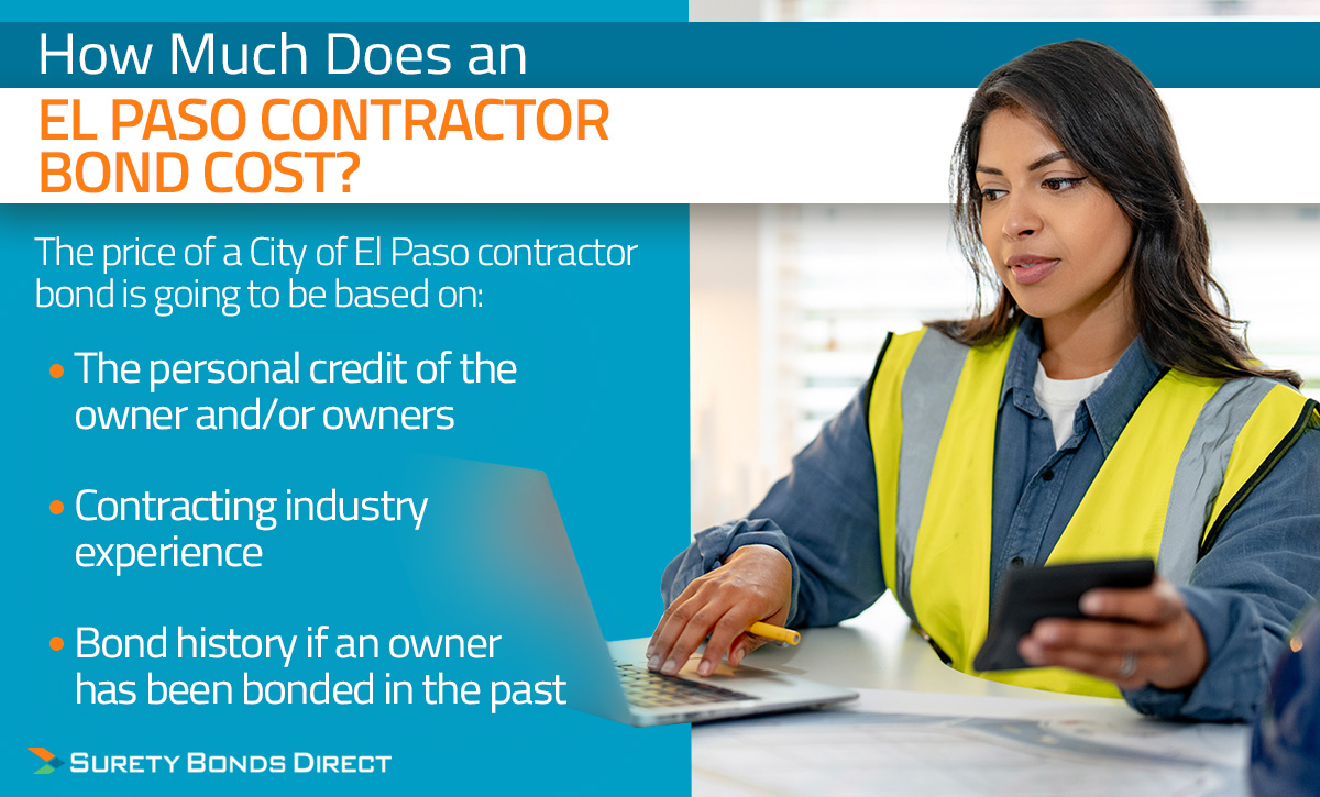The cost of these surety bonds range from a low fixed price of $100 to a custom price that will be based on the personal credit of the business owners. Typically it's 1% to 3% of the bond amount.