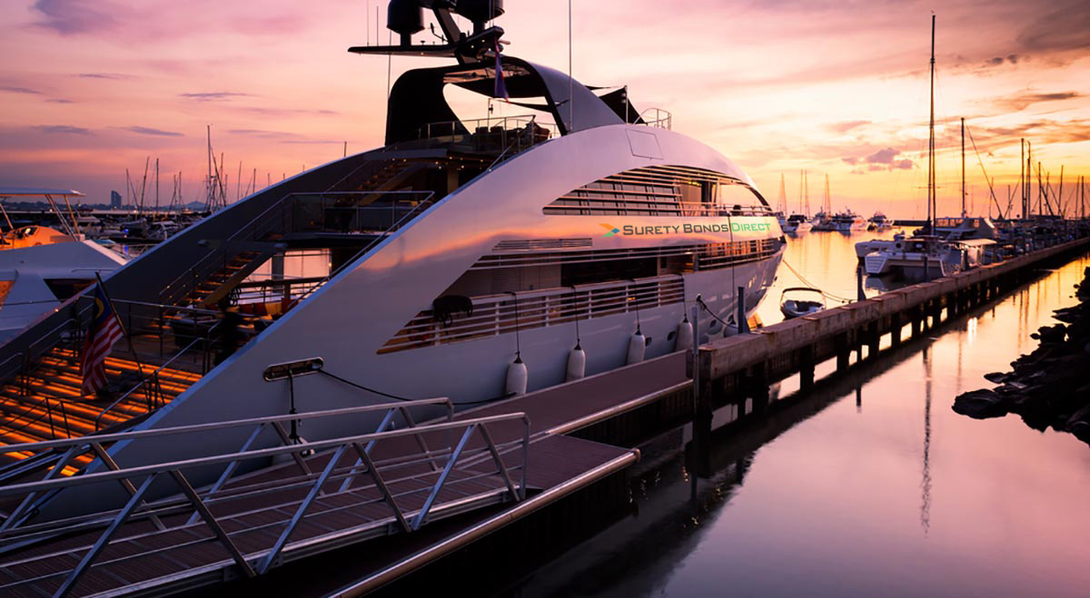 Yacht at sunset