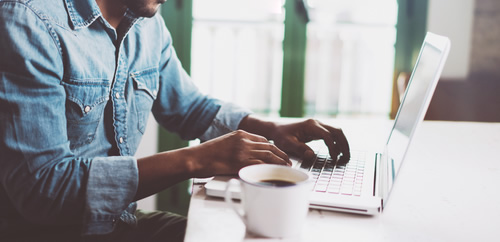 man using computer
