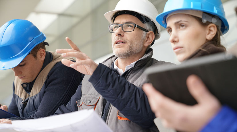 general contractor and construction manager at construction site