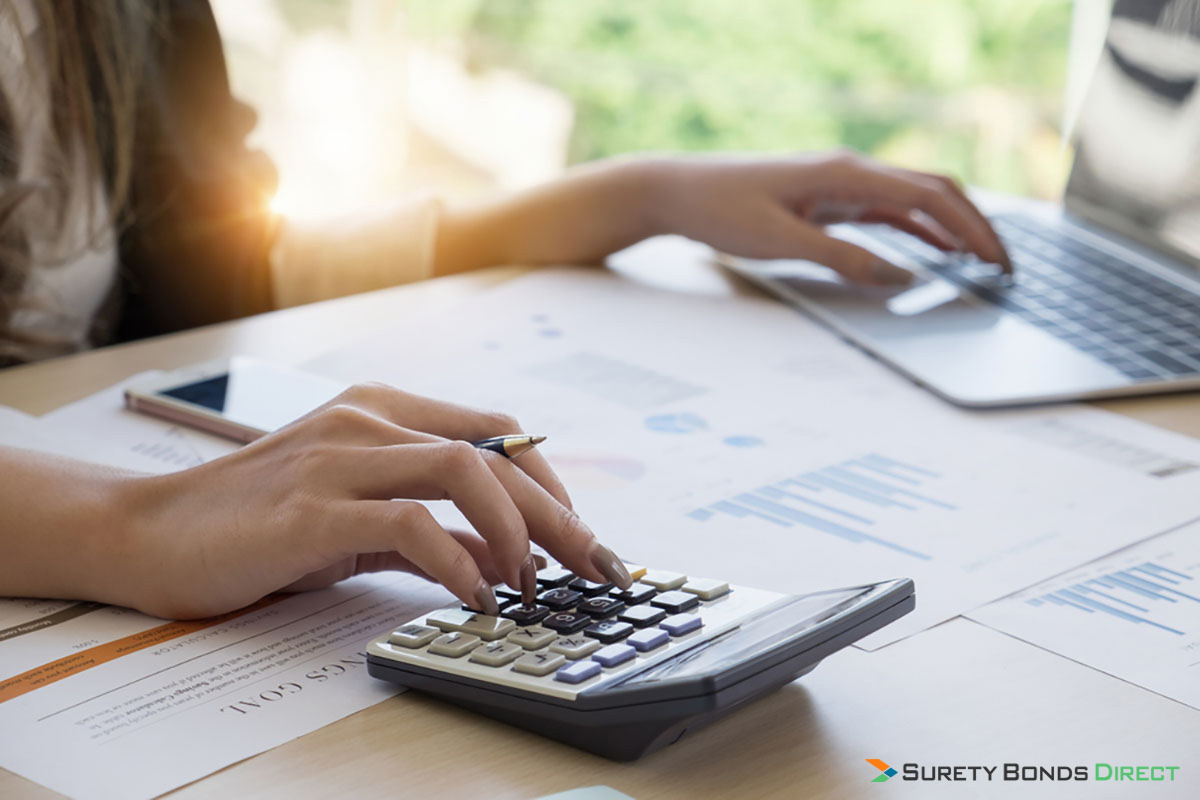 Person managing finances.