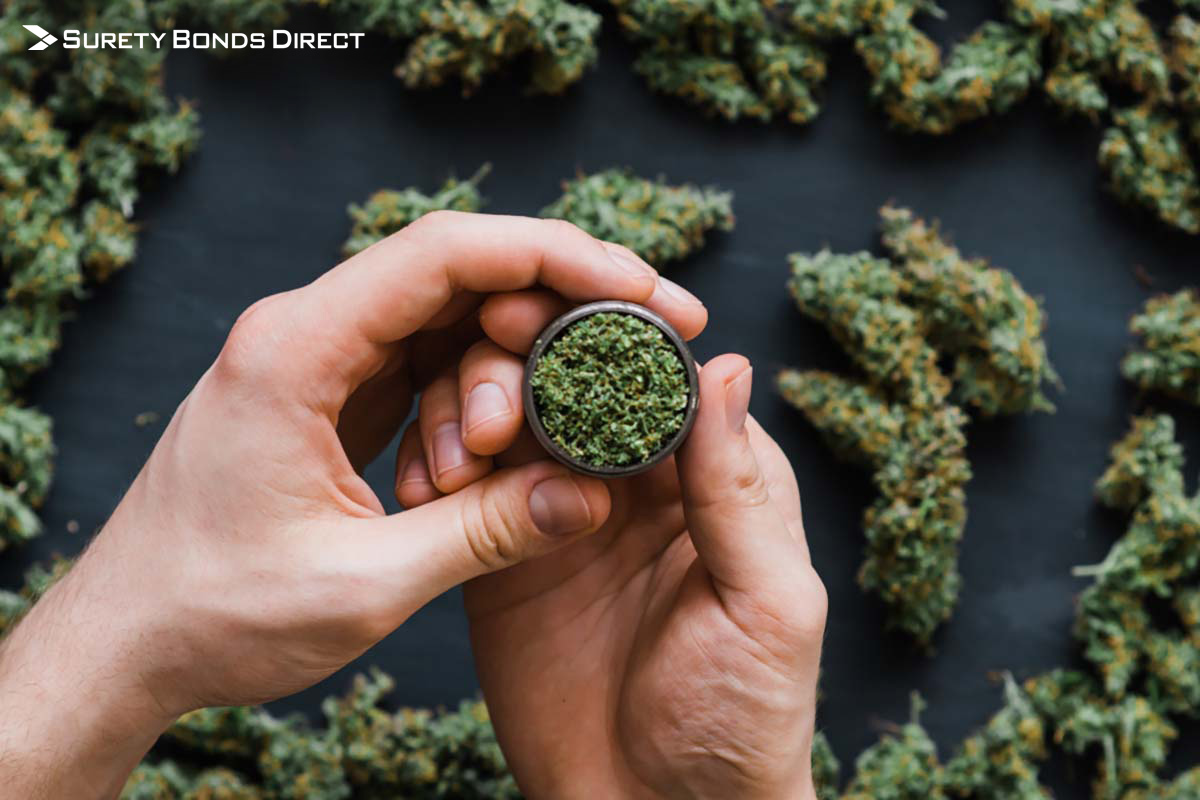 Dispersary with ground cannabis