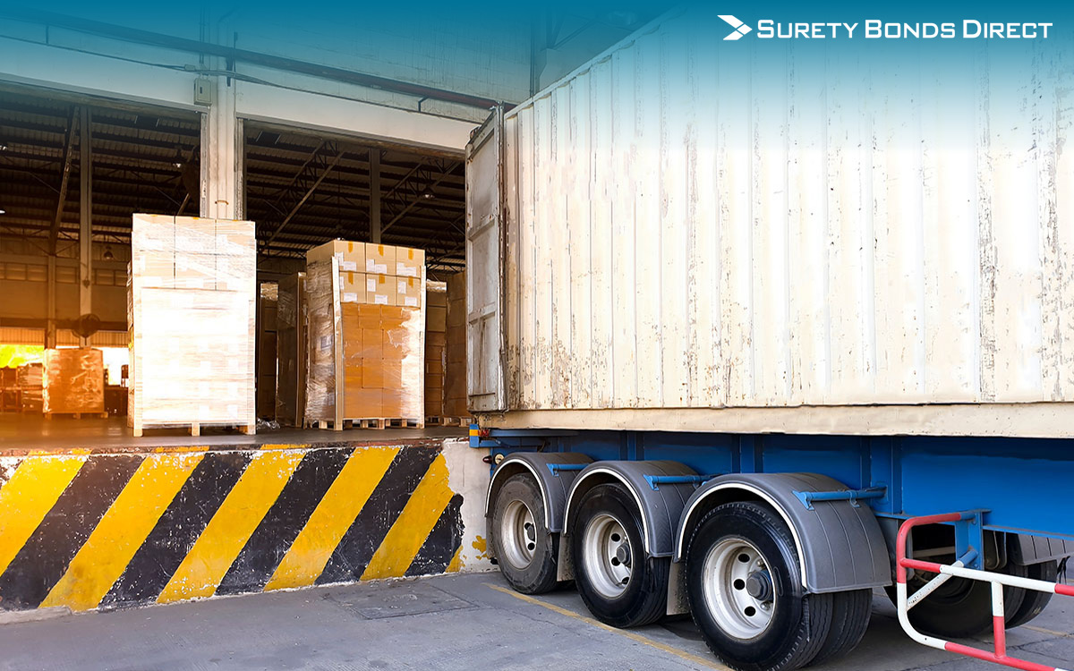 truck at a loading dock