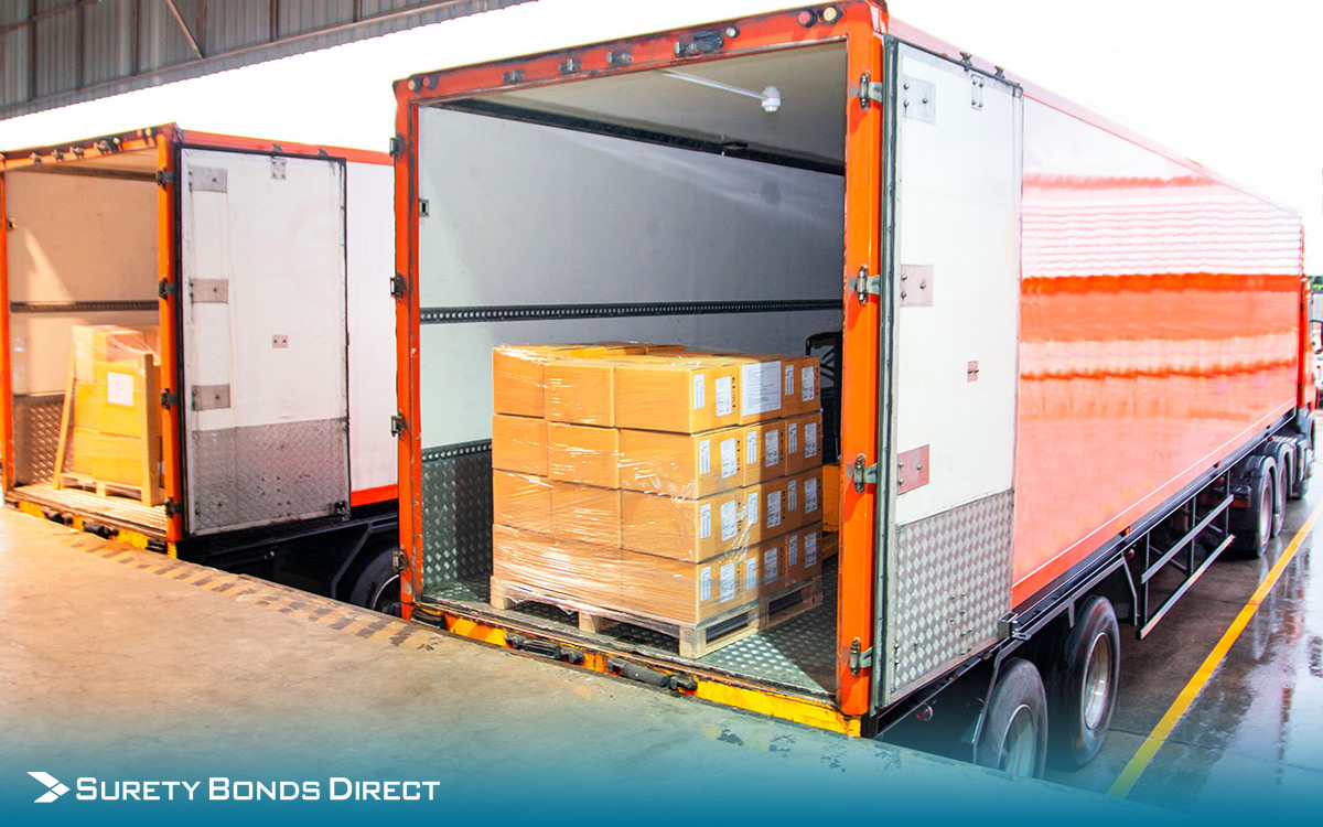 loading truck at a loading dock